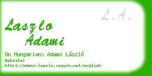 laszlo adami business card